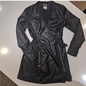 GStar Raw Black Zip Wrap Mini Dress